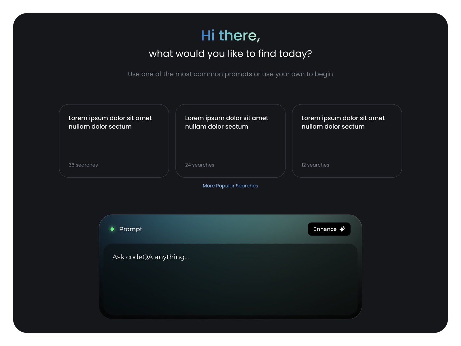 codeQA AI assistant interface